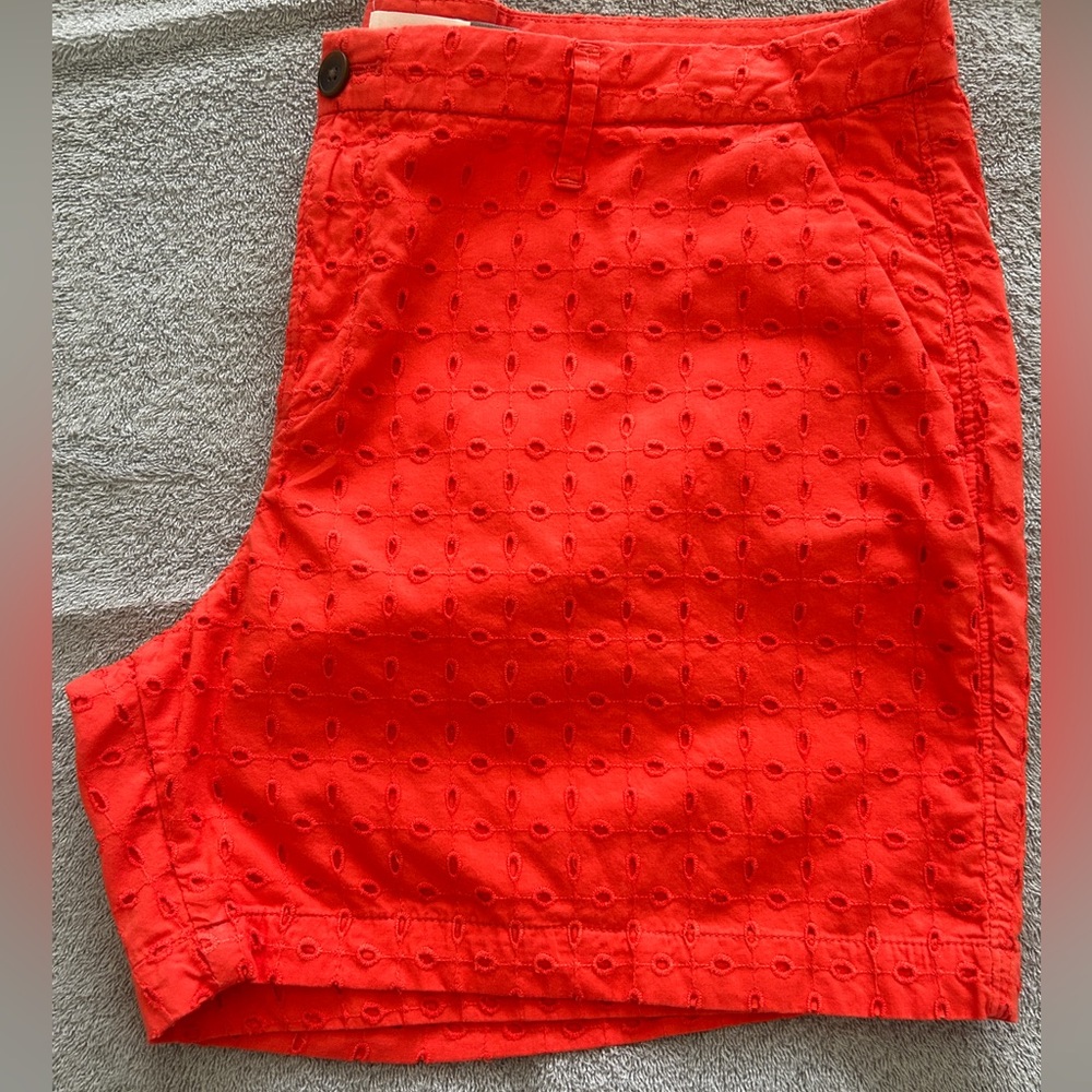 Old Navy Womens Orange Eyelet Shorts‎, size 16